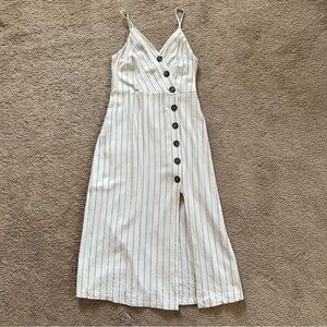 Urban Romantics Button Down Linen Midi Dress size Small